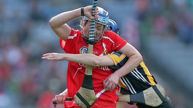 Reena Buckley of Cork is tackled by Leann Fennelly of Kilkenny