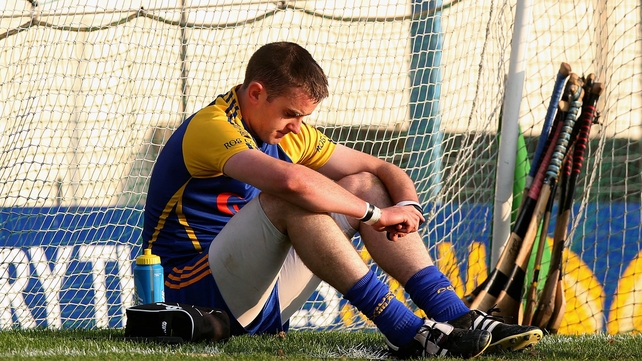 ... but Roscommon goalkeeper Noel Fallon was utterly dejected at the end of the U21 B final on Saturday