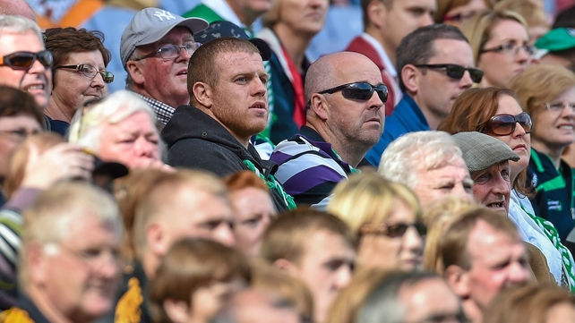Leinster rugby player Sean Cronin in attendance, watching his fiancée Claire Mulcahy of Limerick in the intermediate final