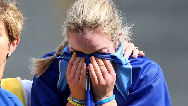 But for Laois captain Sarah-Anne Fitzgerald there were only tears and disappointment