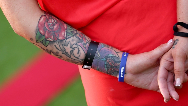 Aisling Thompson sporting a different kind of sleeve