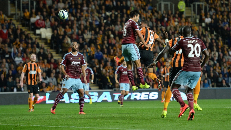 Abel Hernandez gave Hull the lead with this headed effort at the the KC Stadium