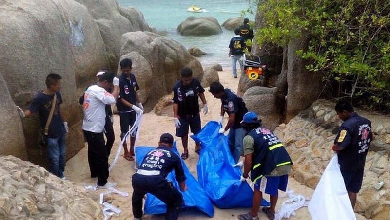 The bodies of Britons David Miller and Hannah Witheridge were found on a beach on Koh Tao yesterday