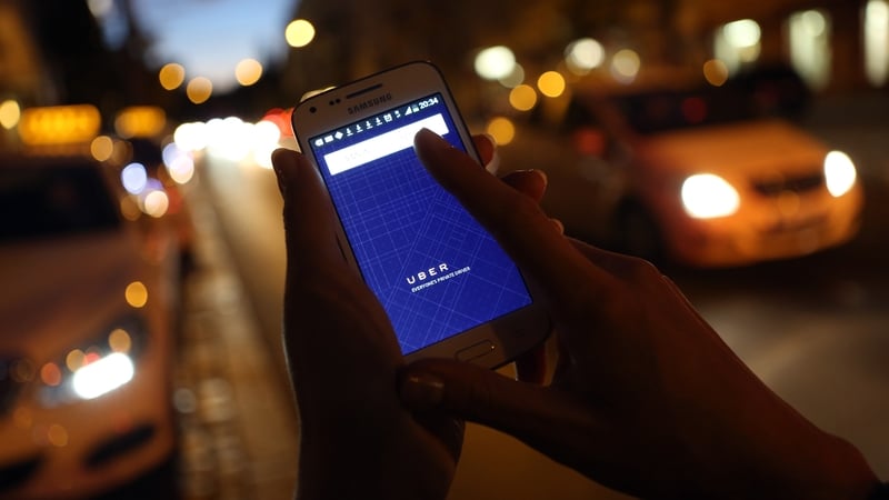 The Uber app allows users to summon cars using an app on their smartphones