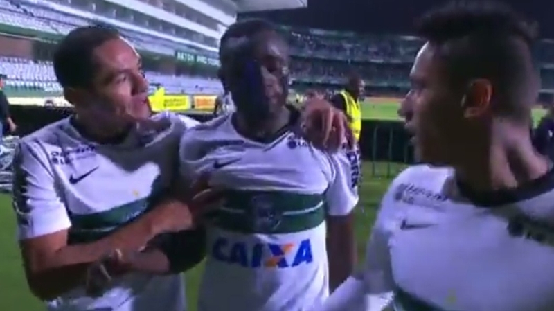 Coritiba's Cameroonian striker left somewhat dazed and confused