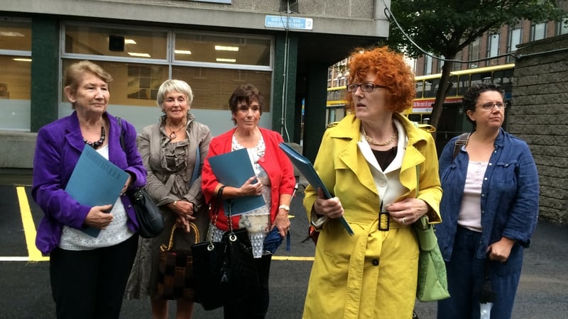 Symphysiotomy survivors outside the Department of Health
