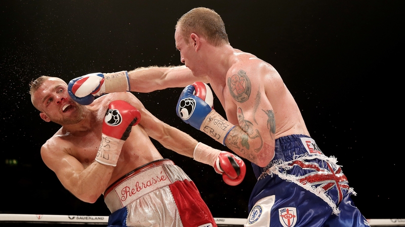 George Groves lands a right hook on Christopher Rebrasse