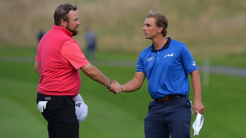 Shane Lowry (left) finished one stroke behind tournament winner Joost Luiten