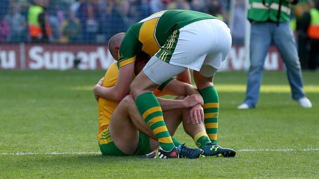 Kerry's Kieran Donaghy consoles Donegal's Michael Murphy