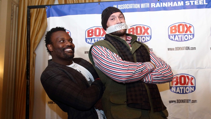 Tyson Fury taped his own mouth at today's briefing