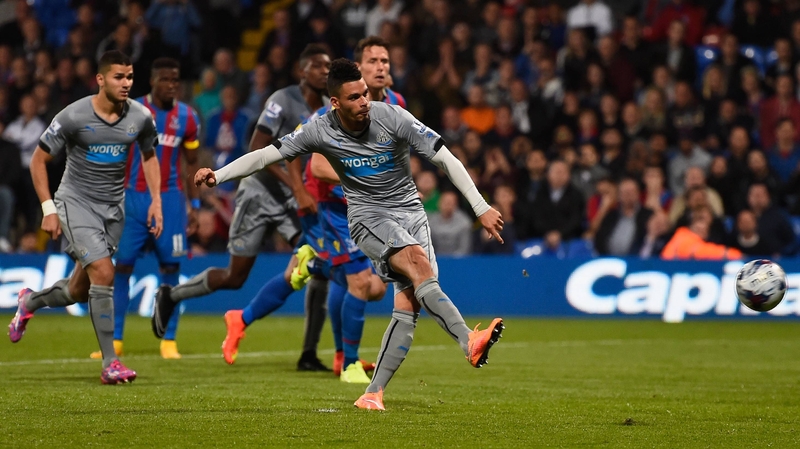 Emmanuel Riviere hit two goals for Newcastle