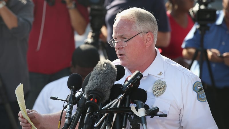 Ferguson Police Chief Thomas Jackson, seen here in August, made his apology today in an online video