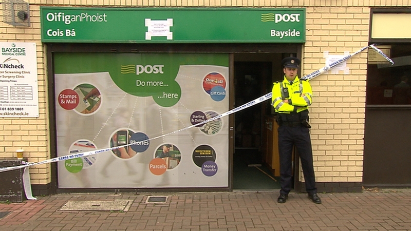 The robbery took place at Bayside Post Office in Dublin