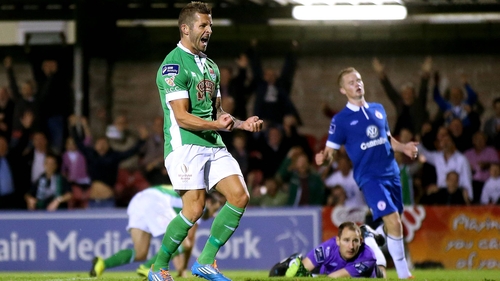 John O’Flynn celebrates after Billy Dennehy scored Cork's second goal