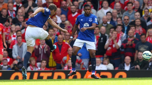 Phil Jagielka of Everton scored in stoppage time
