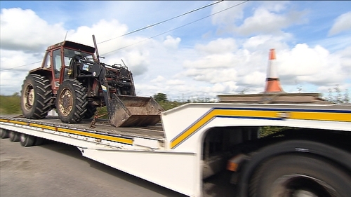 It is believed the accident happened when the bucket on the front loader of a tractor came loose