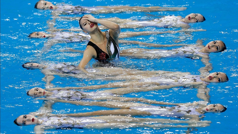 China perform during the team synchronised swimming competition in Incheon, South Korea