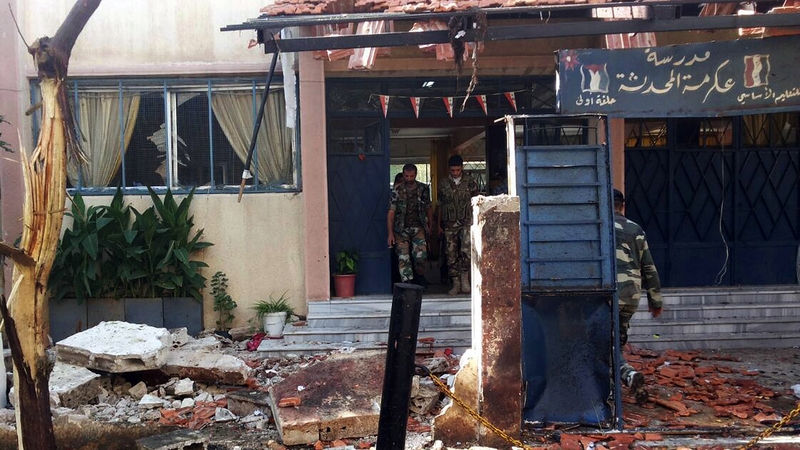 An scoil i Homs a ionsaíodh inniu