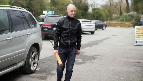 Bat's the way to do it: Nidge on his way to another home run