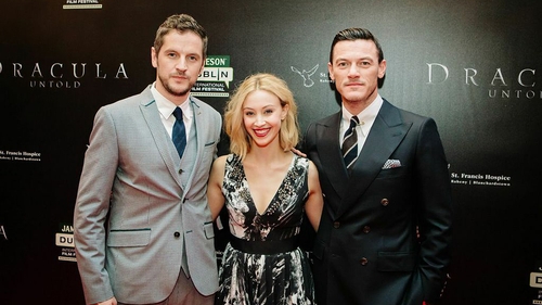 (l-r) Gary Shore, Sarah Gadon and Luke Evans – In Dublin this week for premiere of their film Dracula Untold