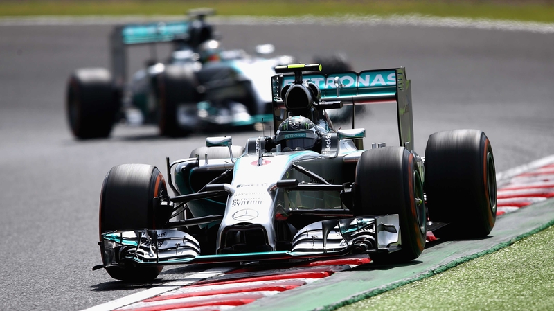 Nico Rosberg en route to taking pole in Japan