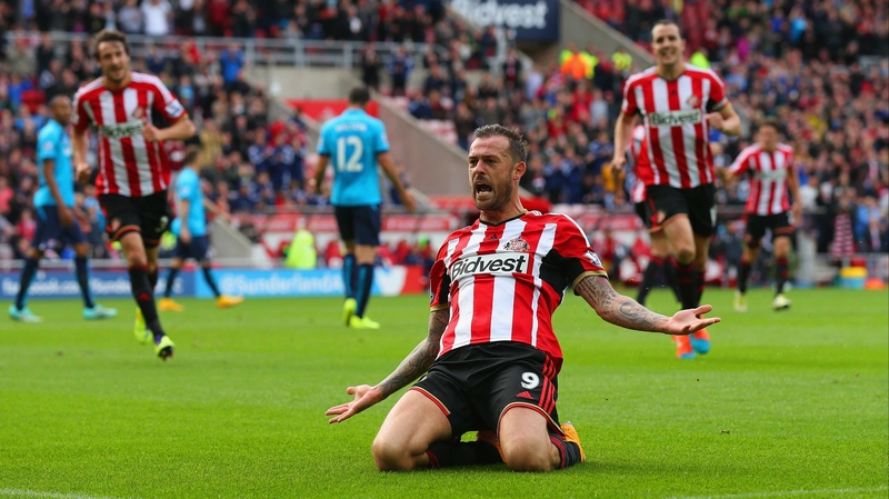 Steven Fletcher celebrates after ending his goal drought