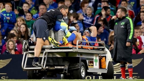 Fergus McFadden was stretchered off against Munster