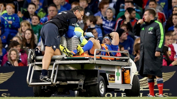 Fergus McFadden was stretchered off against Munster