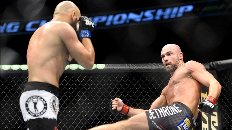 Cathal Pendred (R) at the Globe Arena in Stockholm