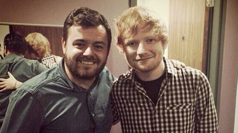 Laurence and Ed backstage at the 3Arena
