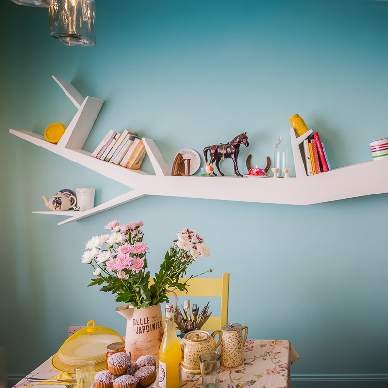 Wall Paint –Aqua Blue in Kitchen - 90GG57146 Vinyl Soft Sheen RRSP€31.50 2.5L 
Yellow in Kitchen – Pure Bumble Vinyl Soft Sheen RRSP€31.50 2.5L