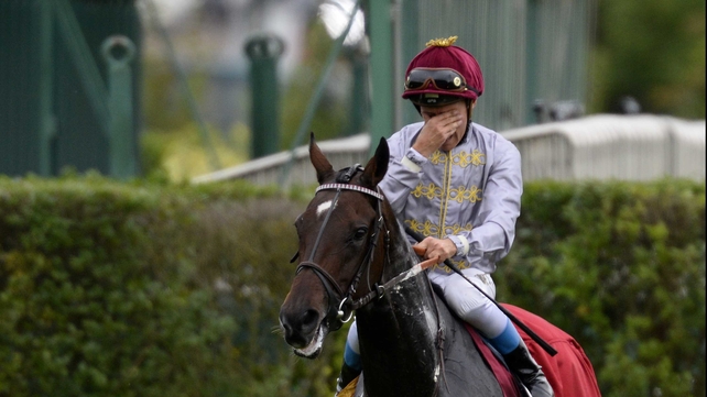 An overwhelmed Thierry Jarnet wells up after the remarkable Treve lands a second Prix de l'Arc de Triomphe at Longchamp after a difficult season