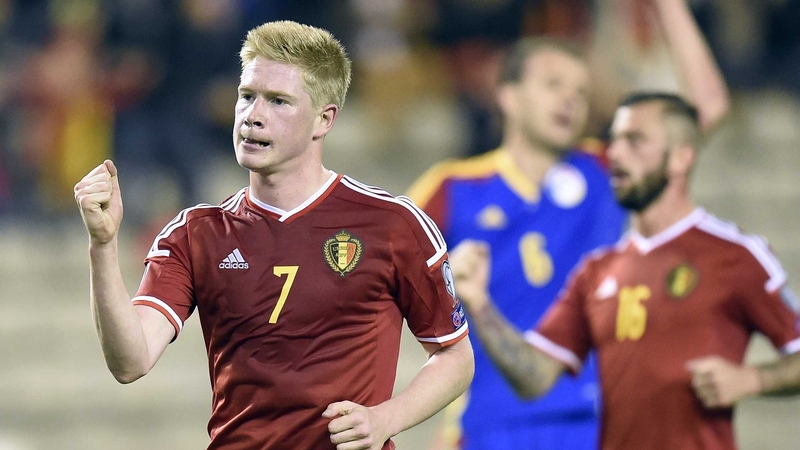 Kevin de Bruyne has 33 caps for Belgium