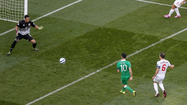 Robbie Keane opens the scoring for Ireland