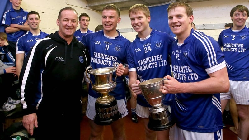 Cratloe manager Colm Collins, Sean Collins, David Collins and Podge Collins celebrate