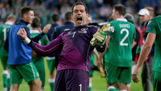 Goalkeeper David Forde certainly played his part in ensuring parity against the Germans