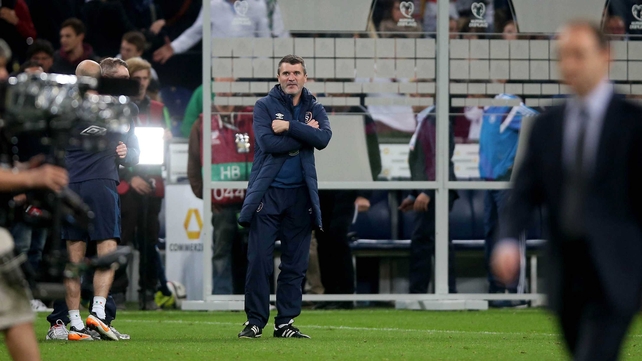 Roy Keane takes it all in after the final whistle