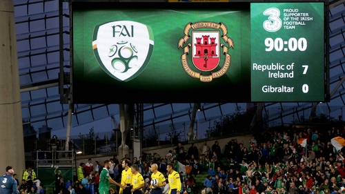 Ireland coasted past Gibraltar in the match at the Aviva Stadium