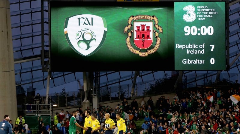 Ireland coasted past Gibraltar in the match at the Aviva Stadium