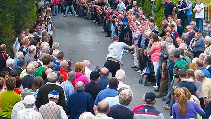 'Road bowling endures because it still offers something people crave today; community, identity, and a tangible link to the past'. Photo: RTÉ Raidió na Gaeltachta