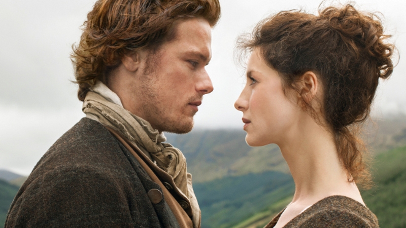 Sam Heughan and Caitriona Balfe in Outlander