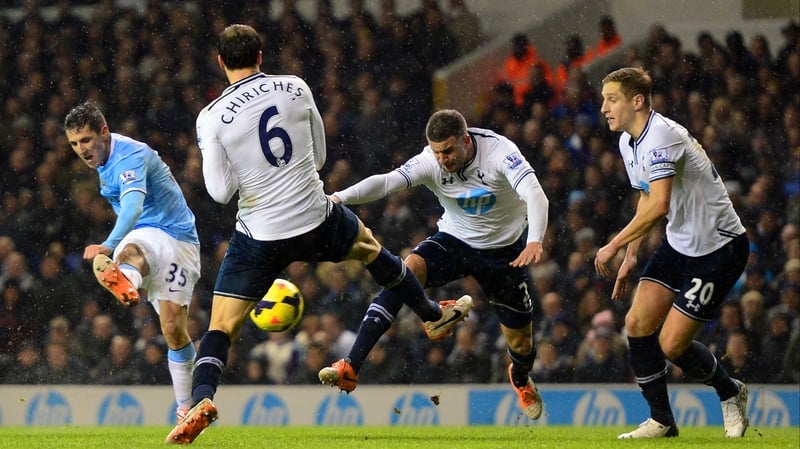Champions Manchester City face sixth place Tottenham at Saturday lunchtime