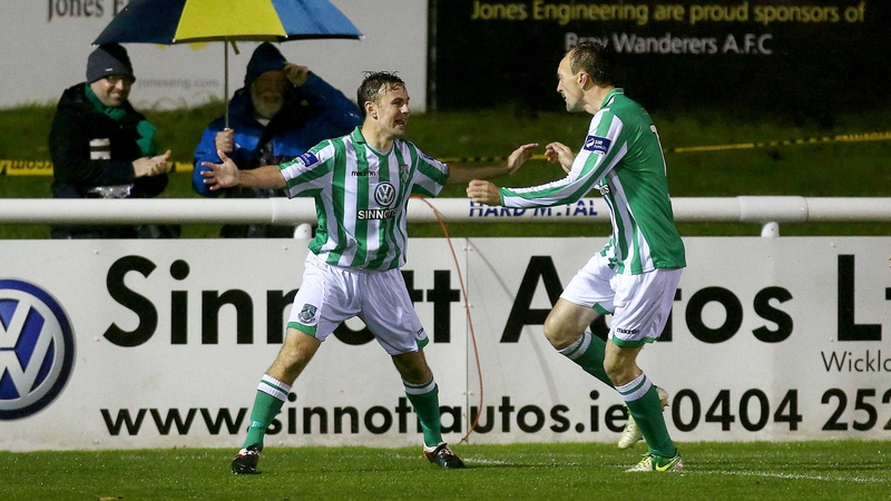 Bray's David Cassidy celebrates his goal
