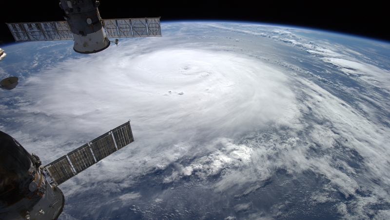 A picture Hurricane Gonzalo taken from the International Space Station