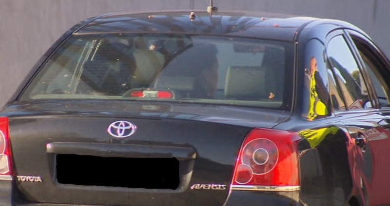 Hazel Waters (middle of back seat) was charged with the murder of Muhammad Hassan Khan