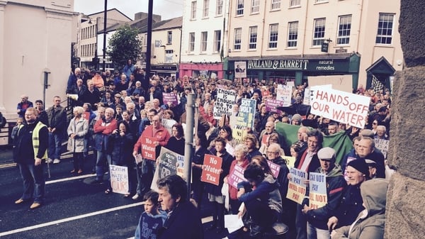 Water protests took place in Clonmel (Pic: Paddy Healy)