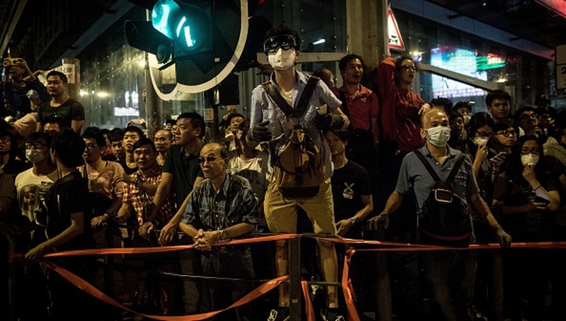 Protesters screamed and hurled insults and violent scuffles erupted with police