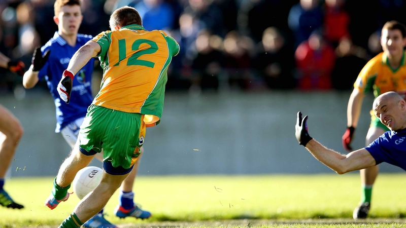 Corofin's Michael Lundy scores his side's first goal