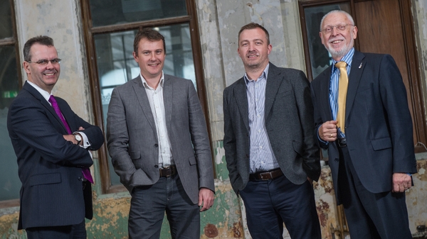 DisplayNote's management team with representatives of Bank of Ireland and Kernel Capital