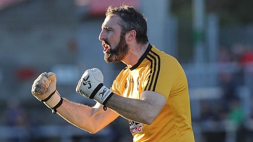 Paul Hearty, seen here in last year's final, said Crossmaglen had coped well with the absence of players
